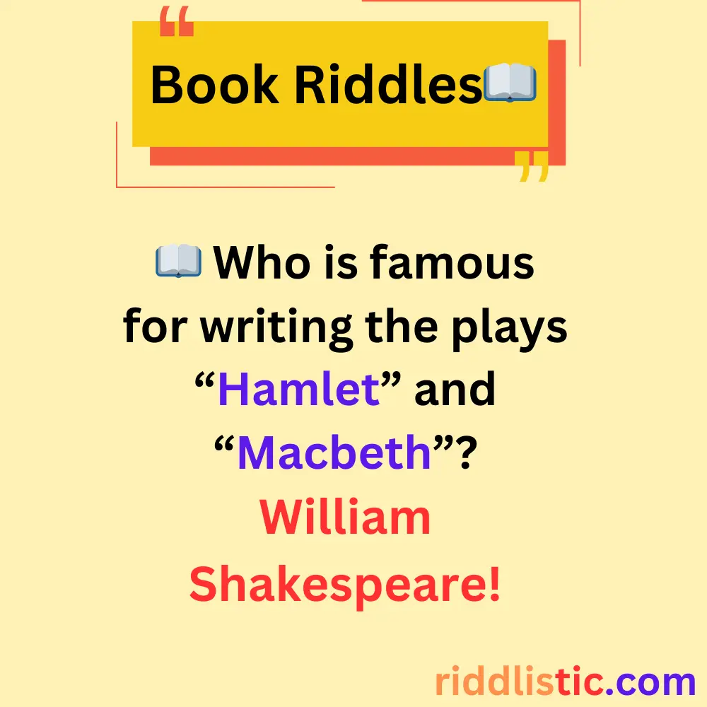 Riddles About Authors