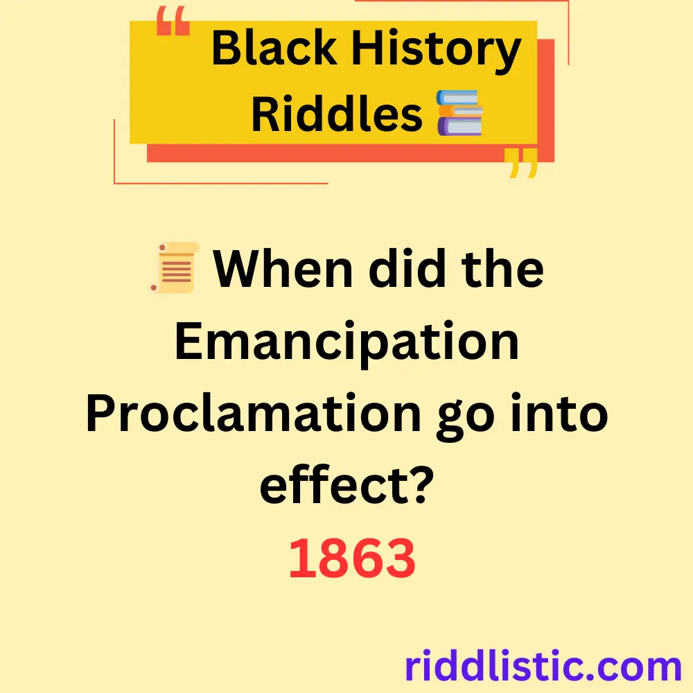 Riddles About Black History Milestones