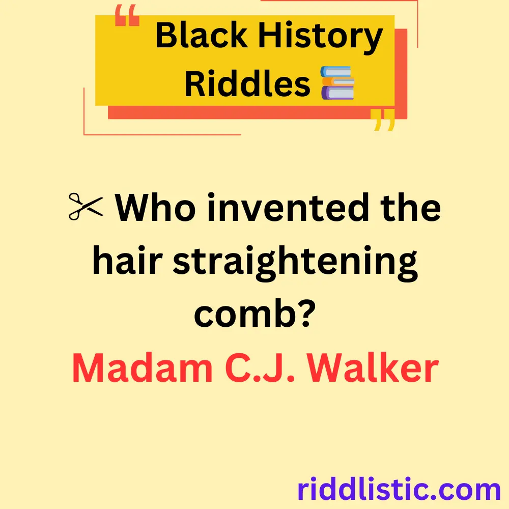 Riddles About Black Inventors