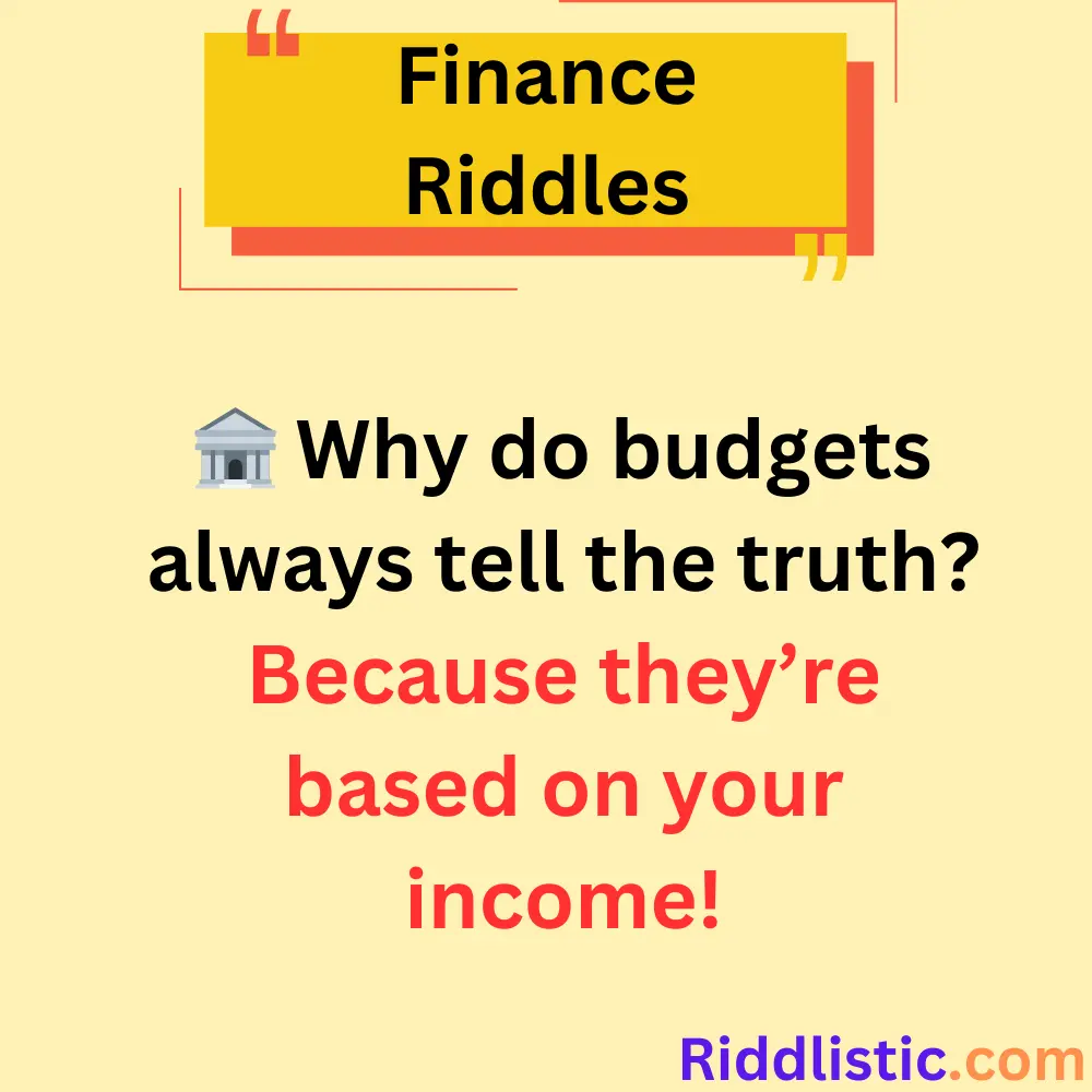 Riddles About Budgeting