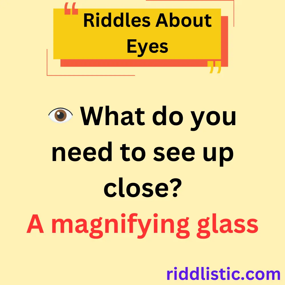 Riddles About Eyes
