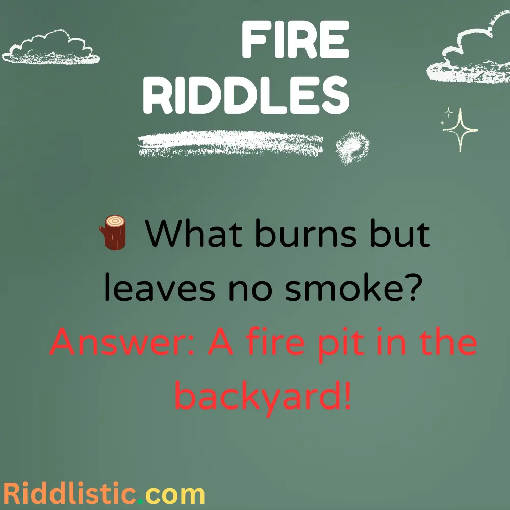 Riddles About Fire in Everyday Life