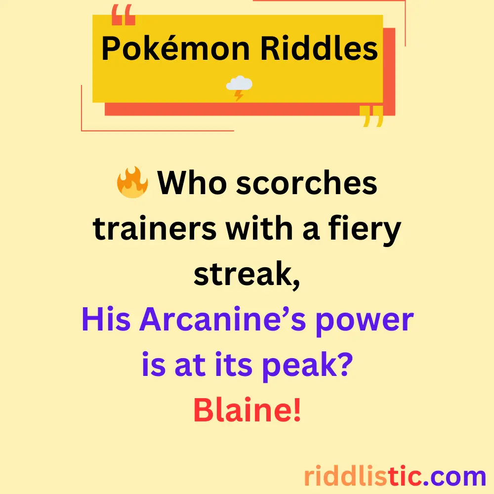 Riddles About Gym Leaders