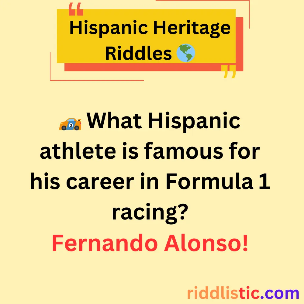 Riddles About Hispanic Sports and Athletes