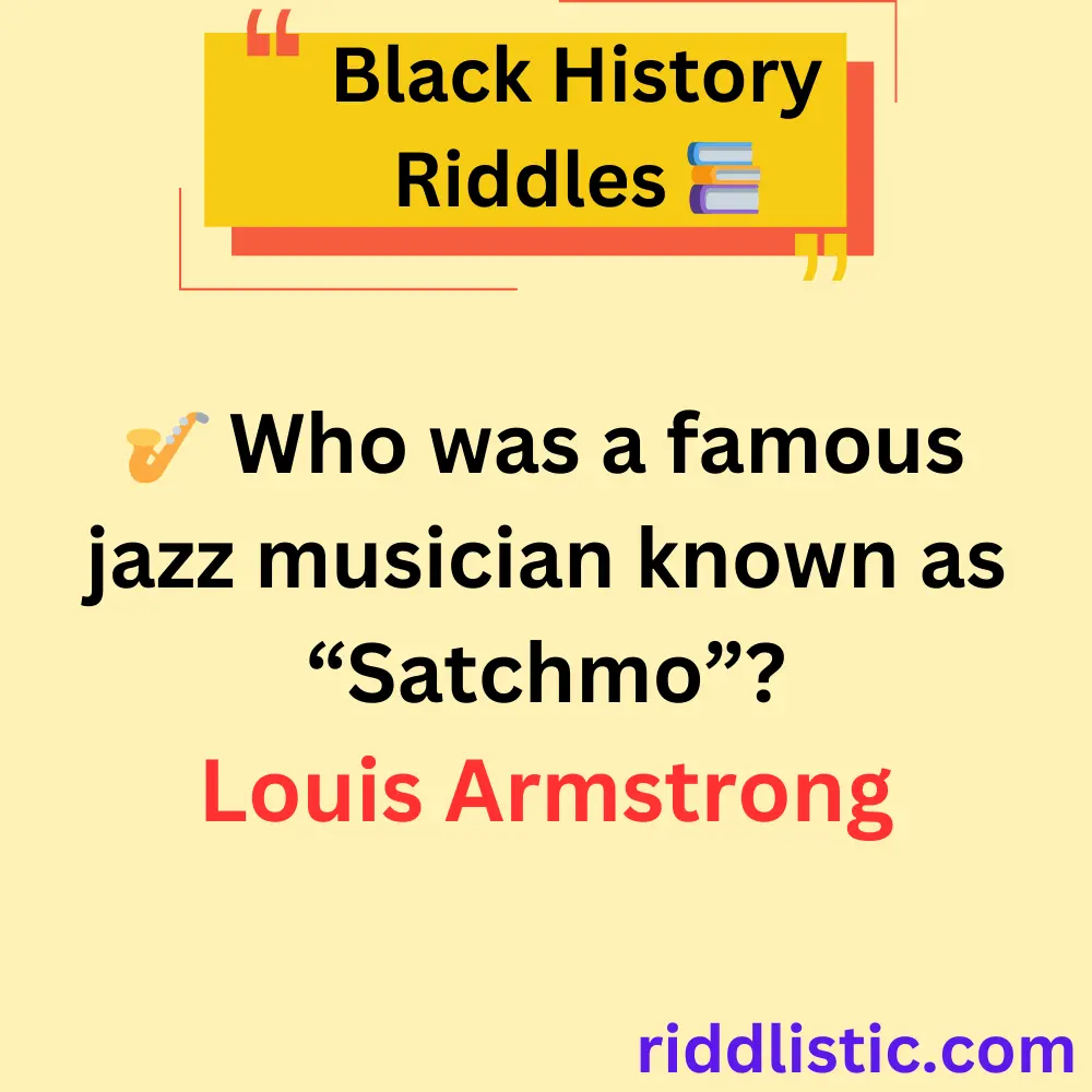 Riddles About Influential Black Musicians