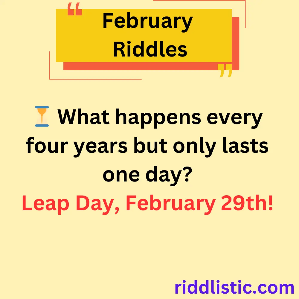 Riddles About Leap Year