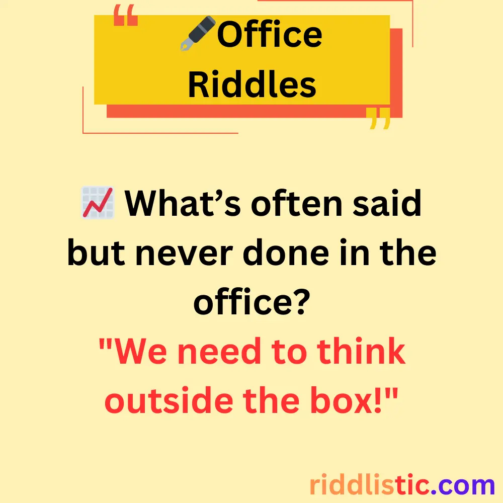 Riddles About Office Jargon