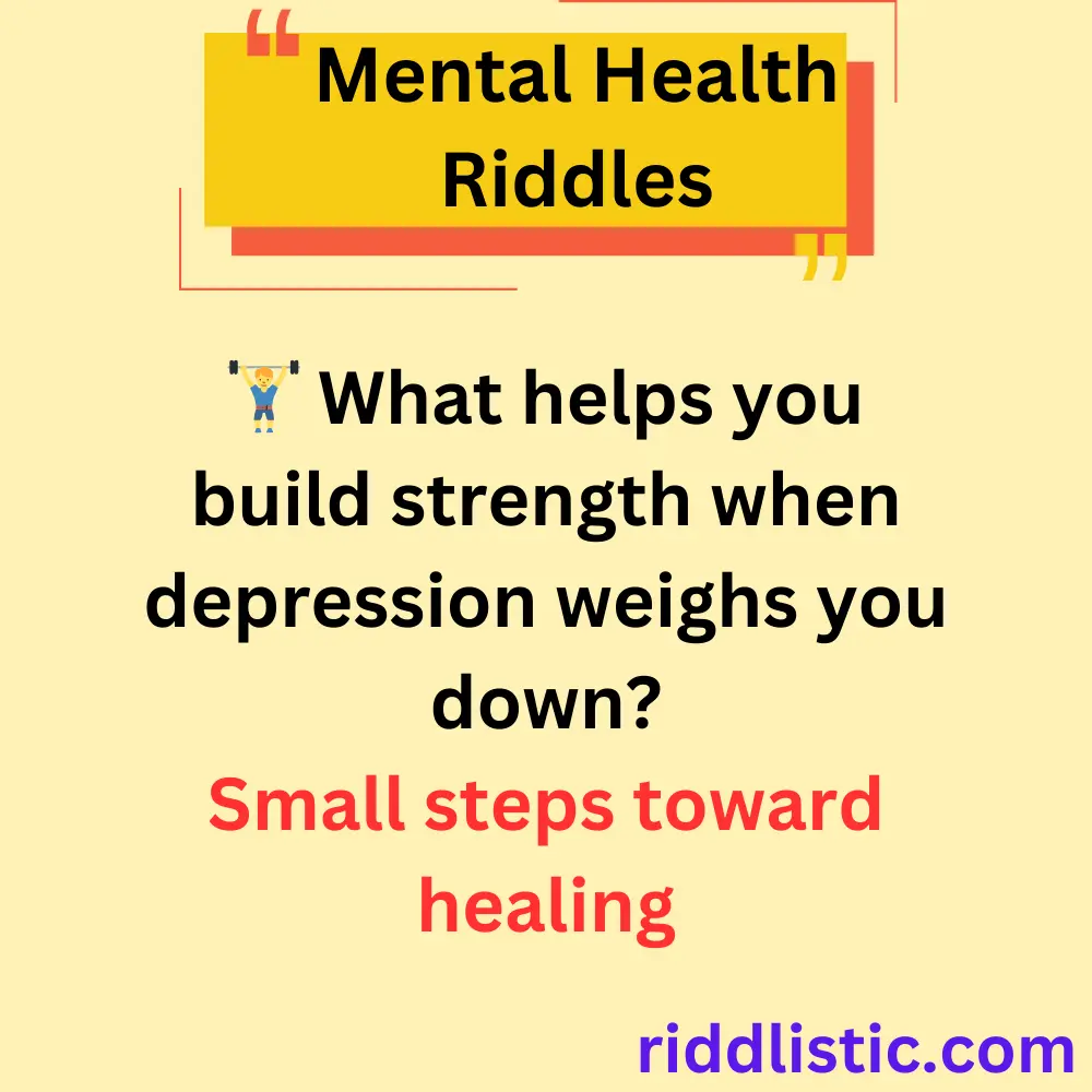 Riddles About Overcoming Depression