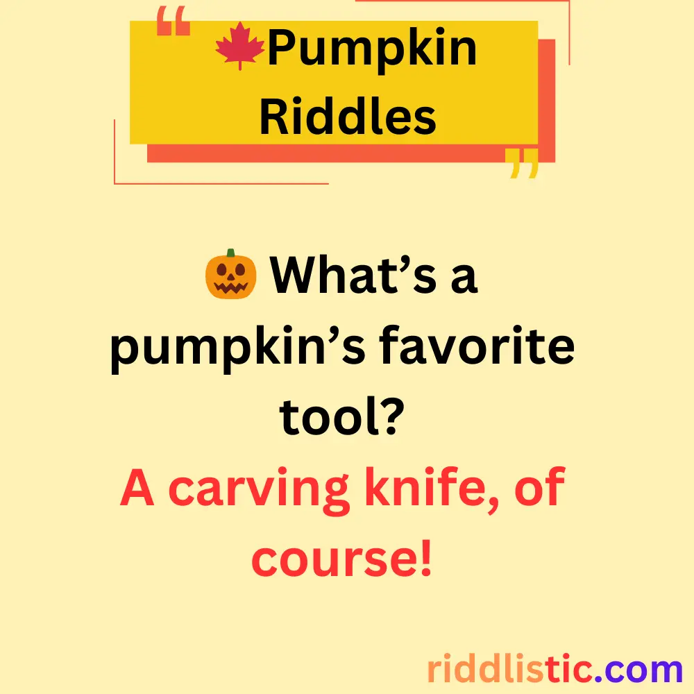 Riddles About Pumpkin Carving