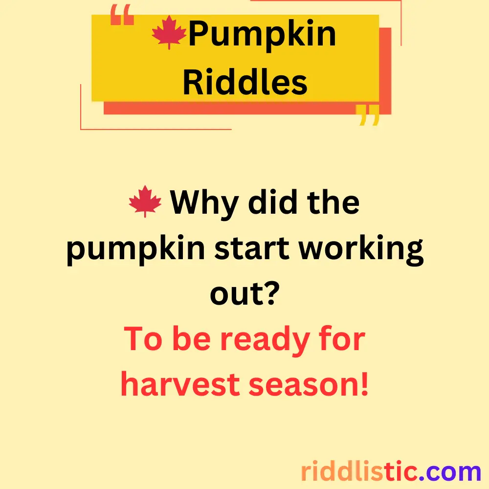 Riddles About Pumpkin Harvest