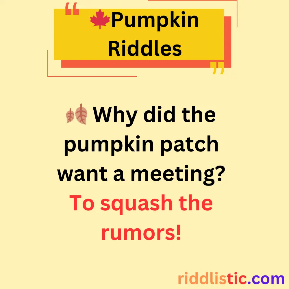 Riddles About Pumpkins