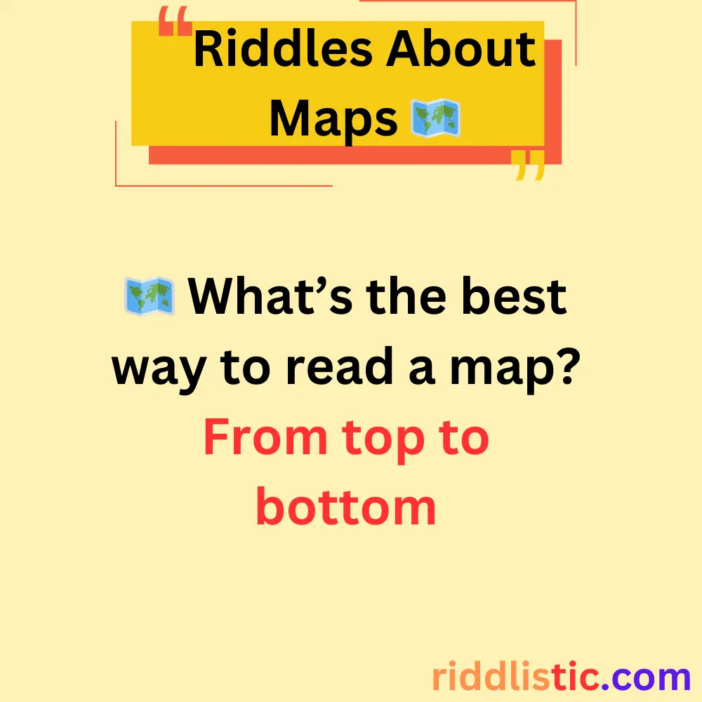 Riddles About Reading Maps