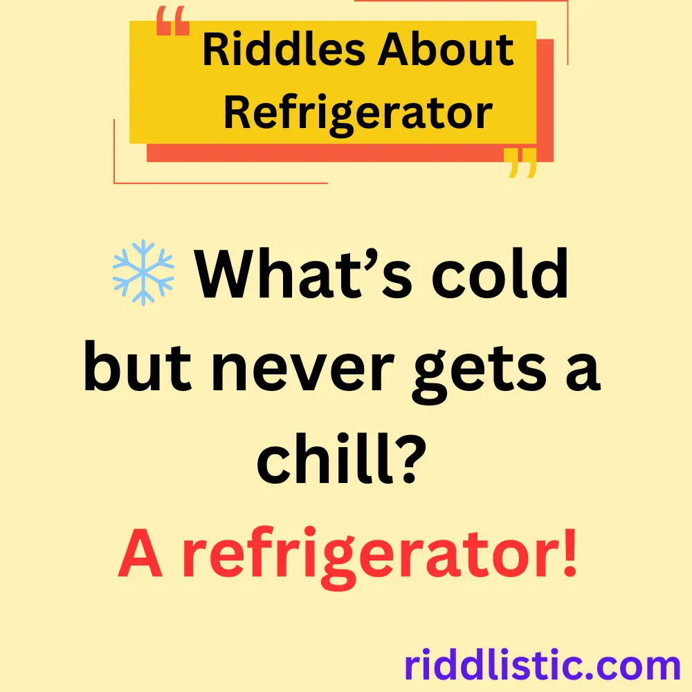 Riddles About Refrigerator