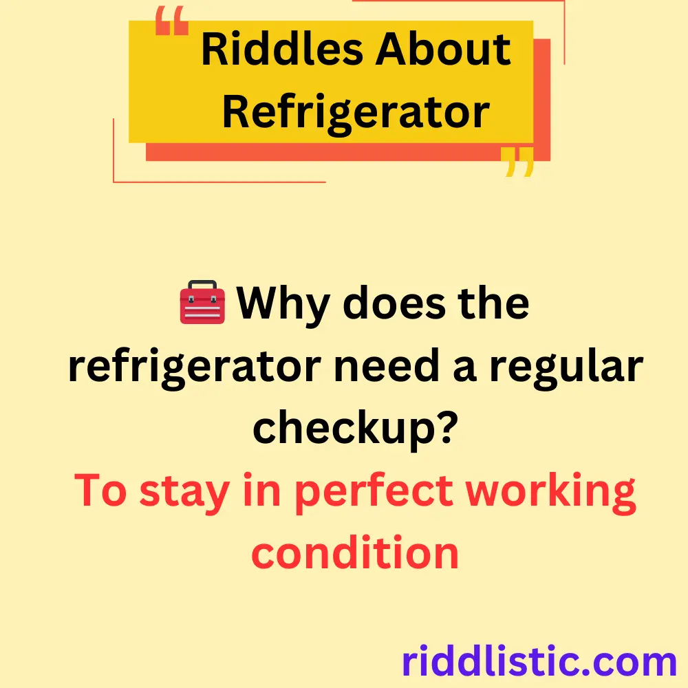 Riddles About Refrigerator