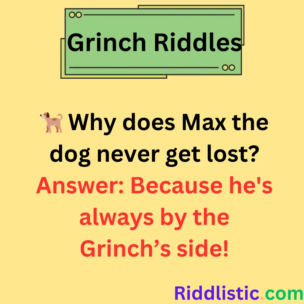 Riddles About The Grinch’s Dog, Max