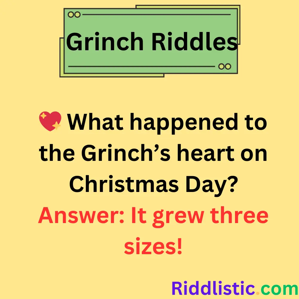 Riddles About The Grinch’s Heart