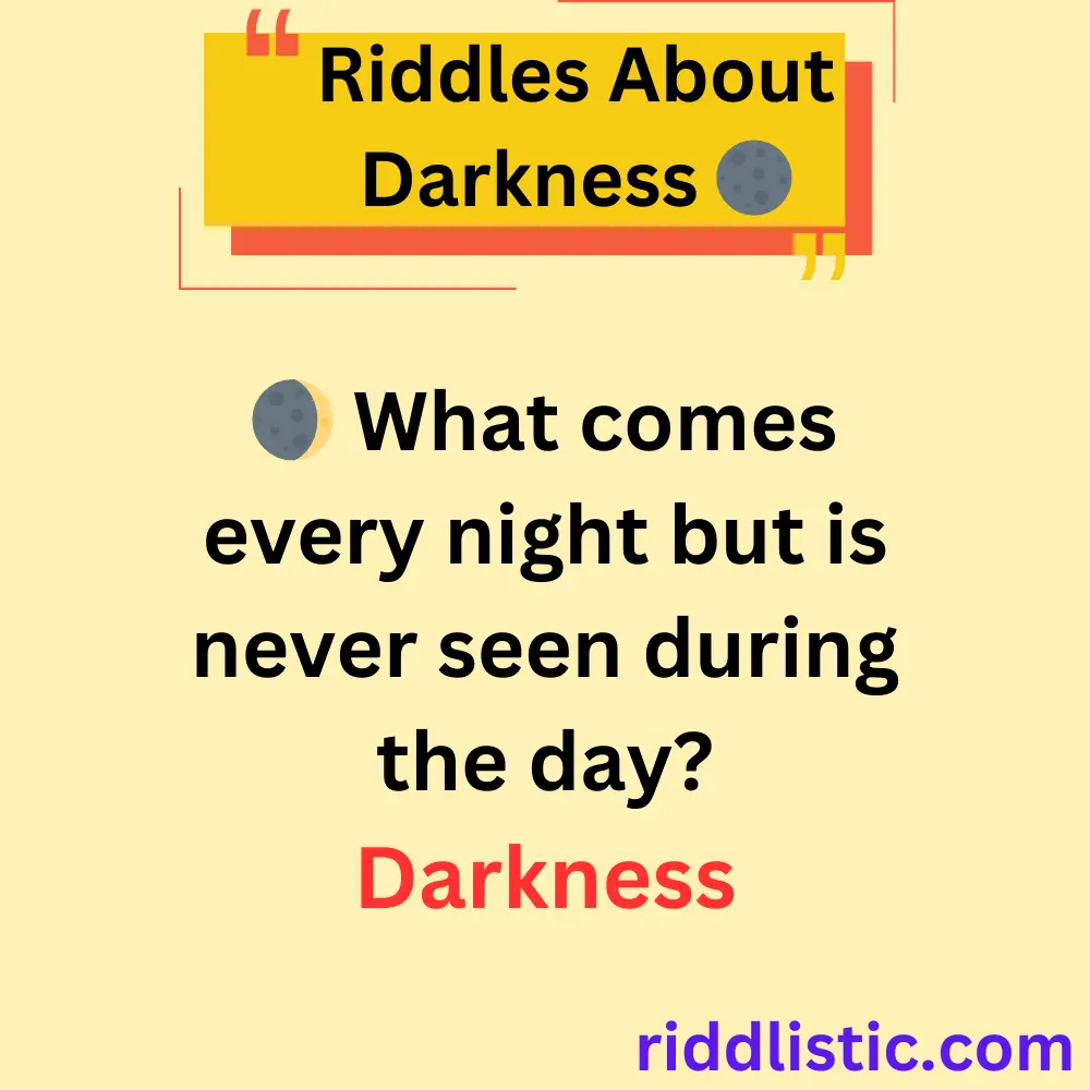 Riddles About the Nature of Darkness