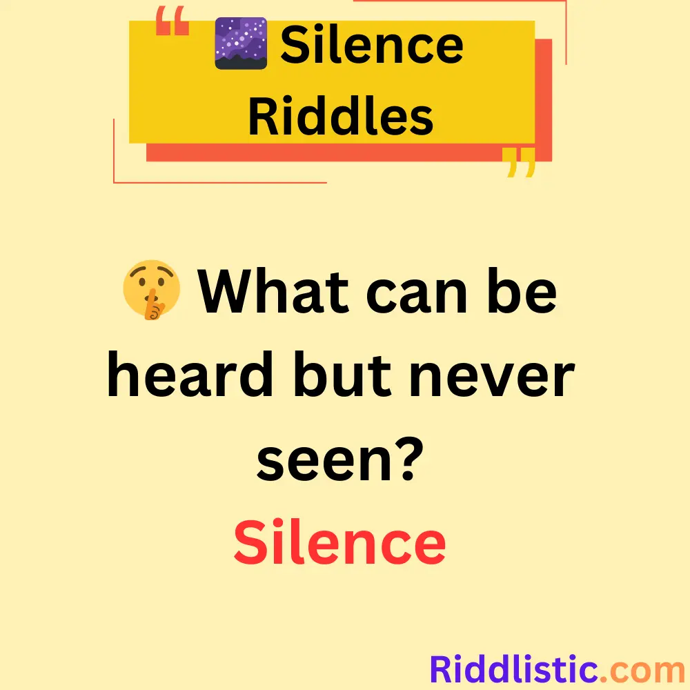 Riddles About the Sound of Silence