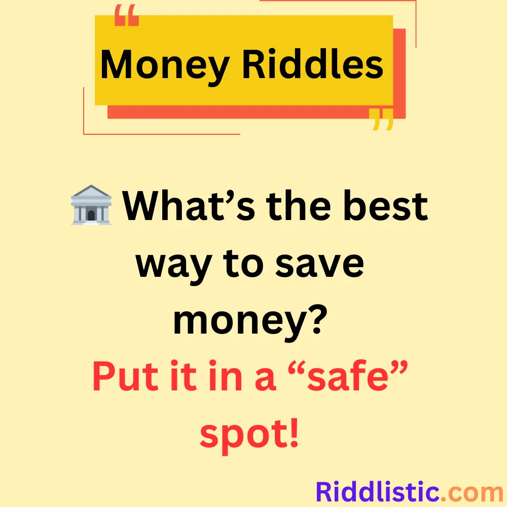 Riddles About Saving and Spending Money