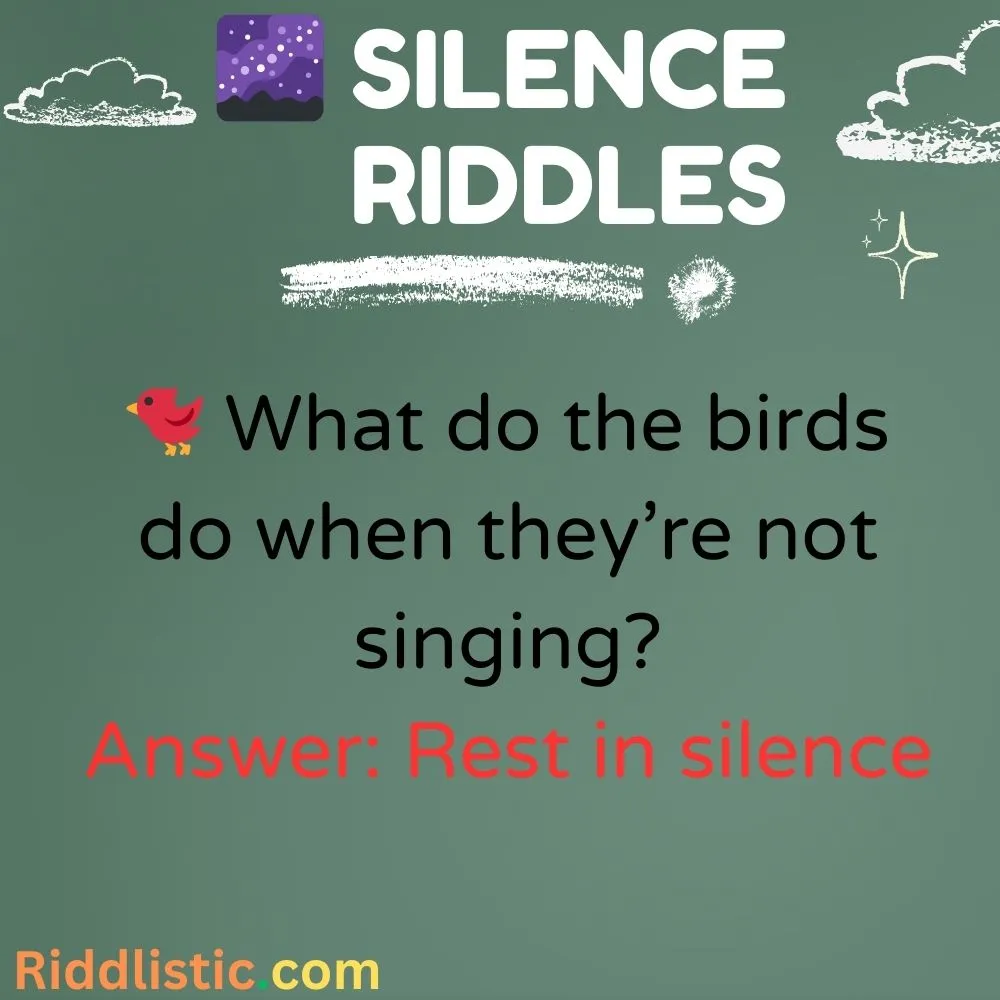 Riddles About Silence in Nature
