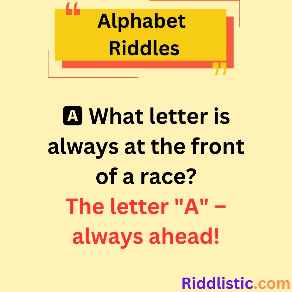 Riddles About The Alphabet's First Letters