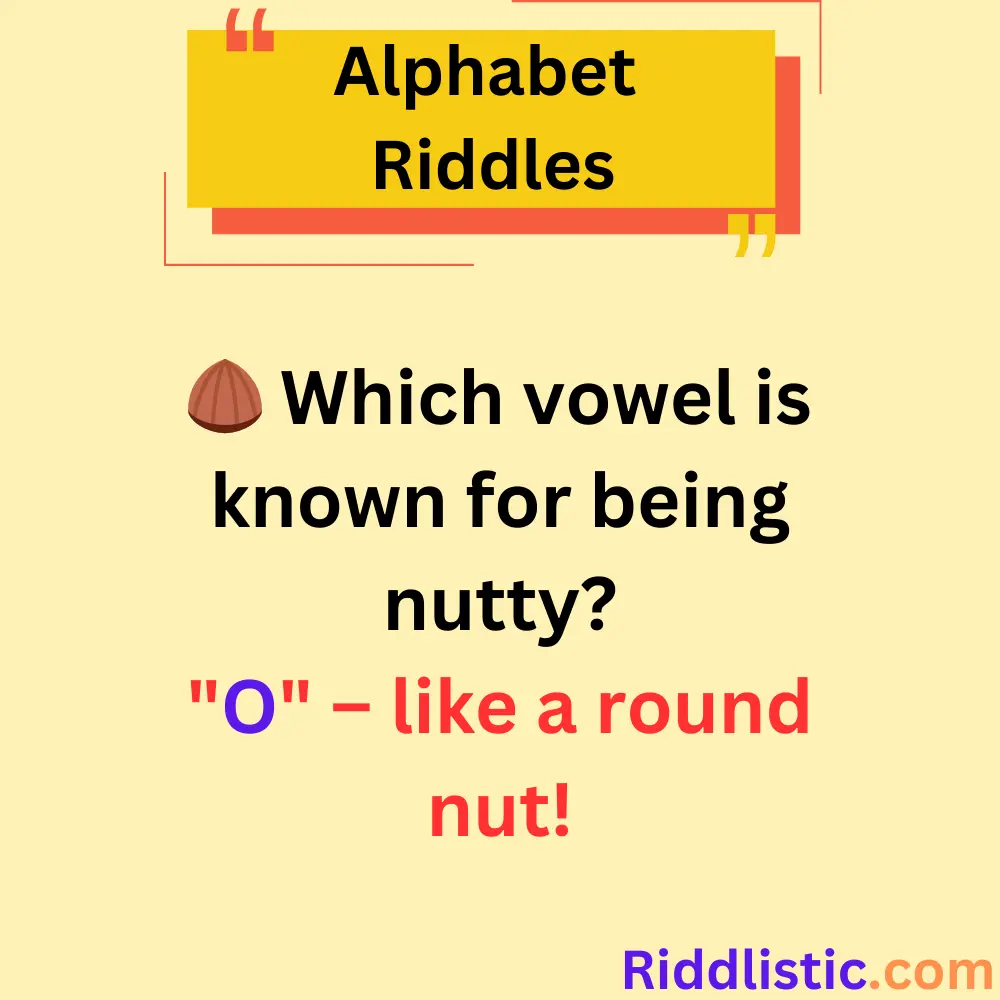 Riddles About Vowels in the Alphabet