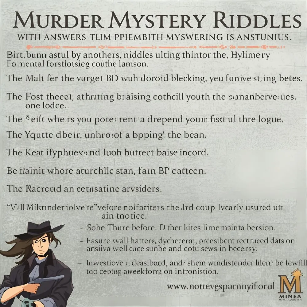 Murder Mystery Riddles with Answers