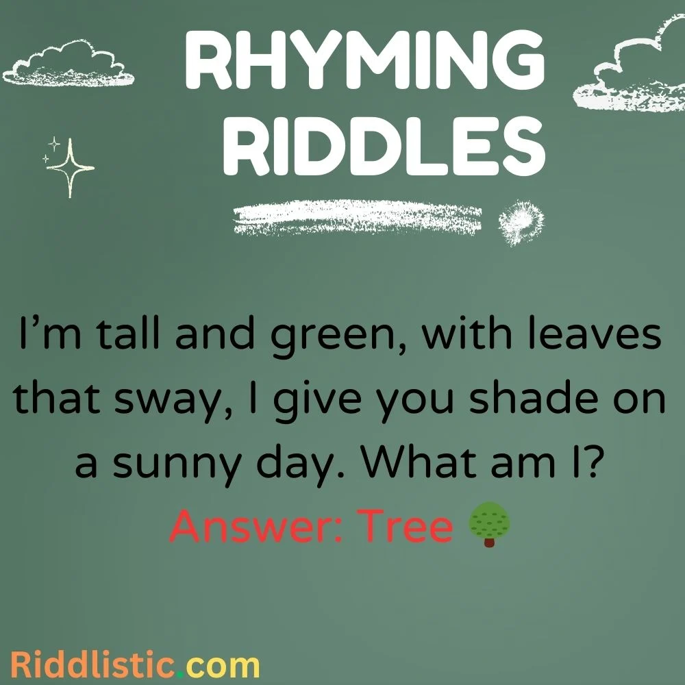Nature Rhyming Riddles