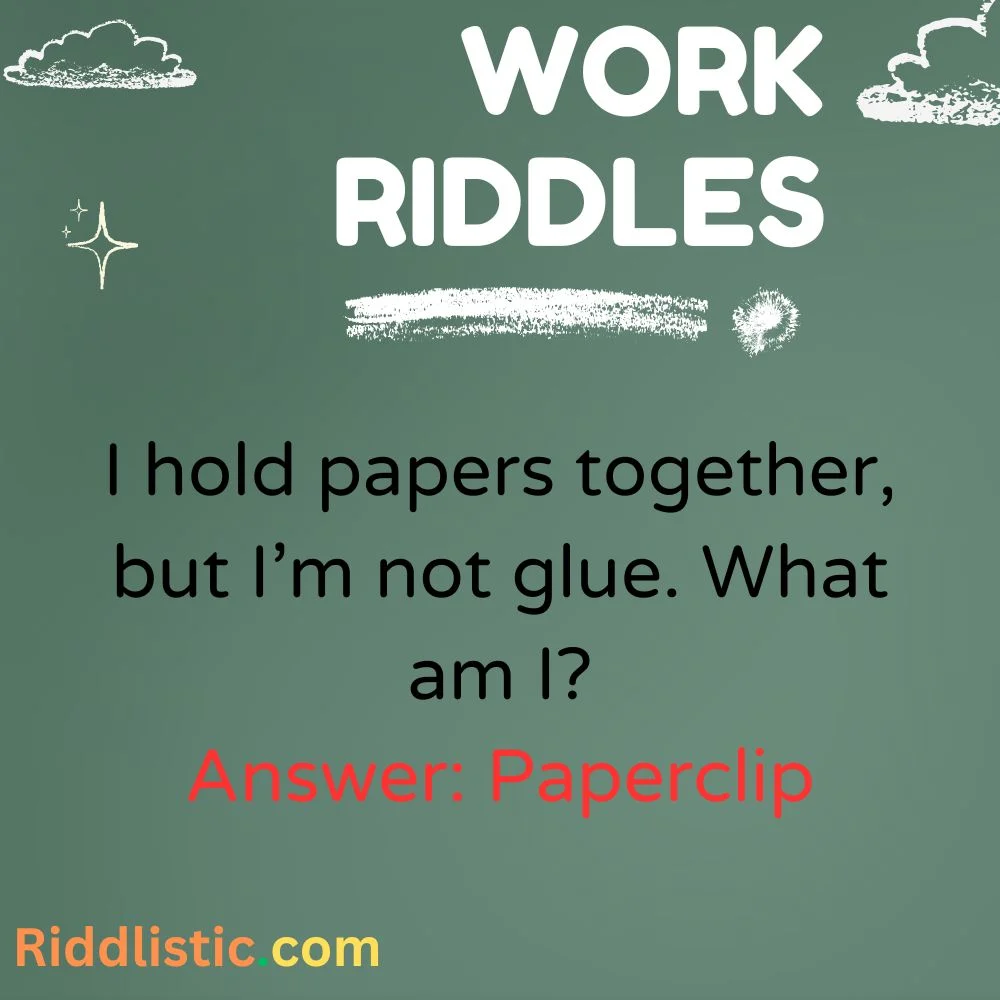 Office Supplies Riddles