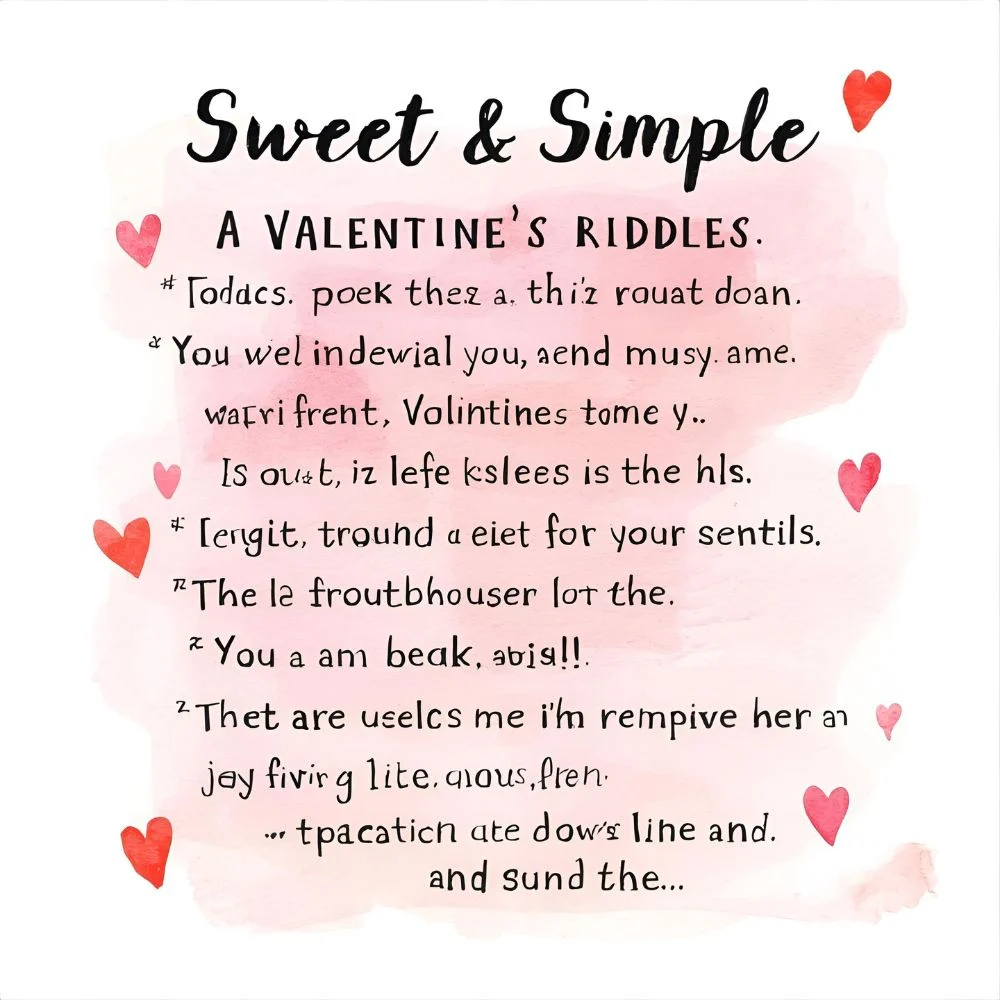 Sweet & Simple Valentine’s Riddles