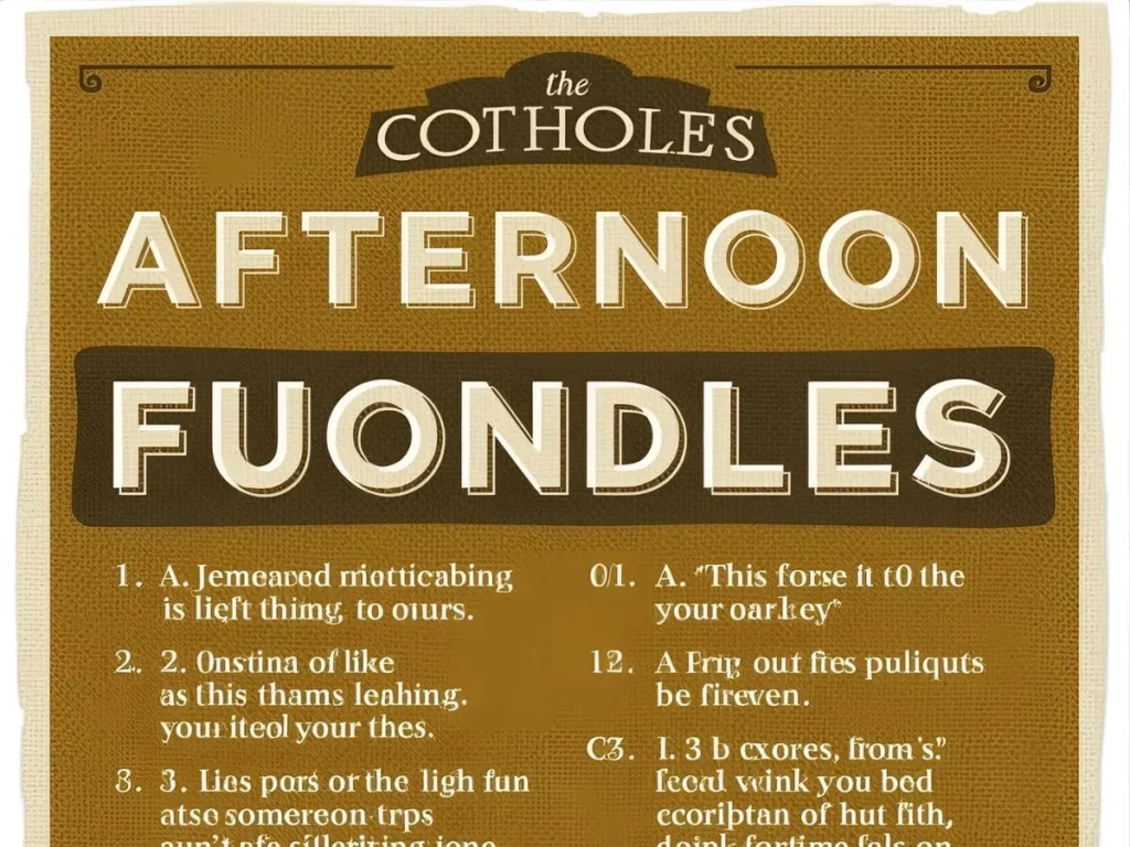 Afternoon Fun Riddles